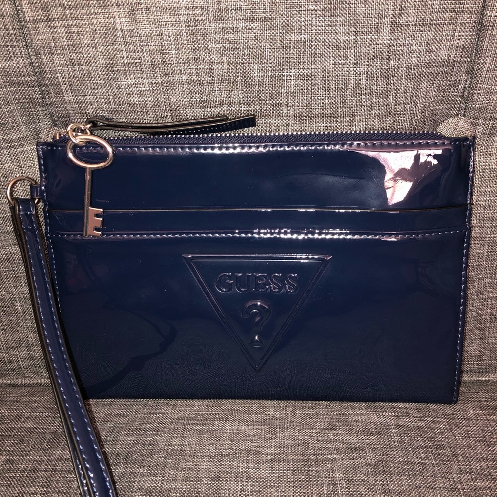 Guess Navy Blue Wristlet